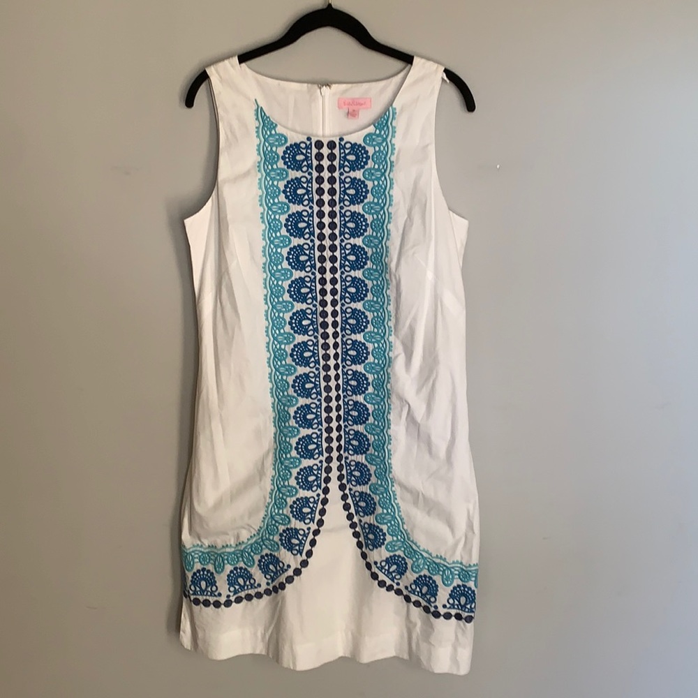 Lilly Pulitzer size 10 white and blue dress